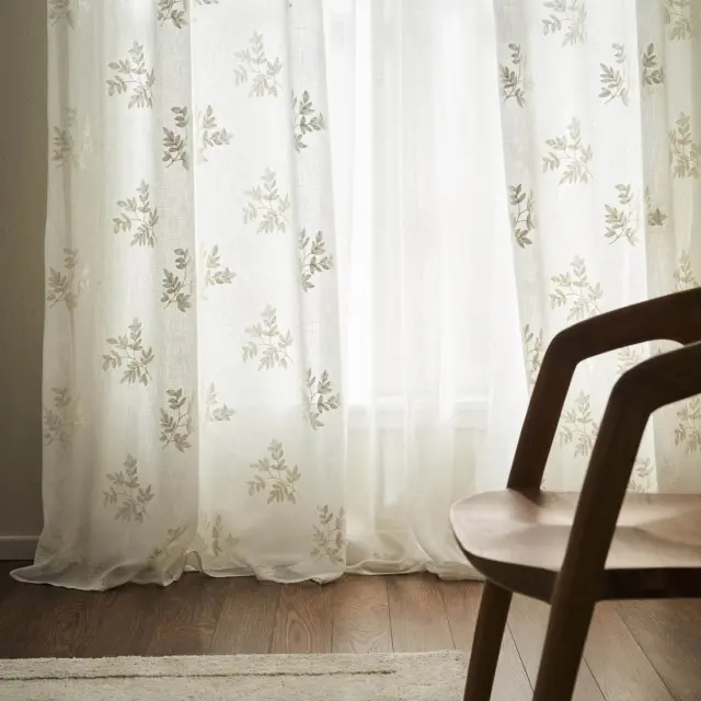 Κουρτίνα με Τρουκς Gofis Home Leaf 10-04-532-11/05 Offwhite AW24 140x280 2