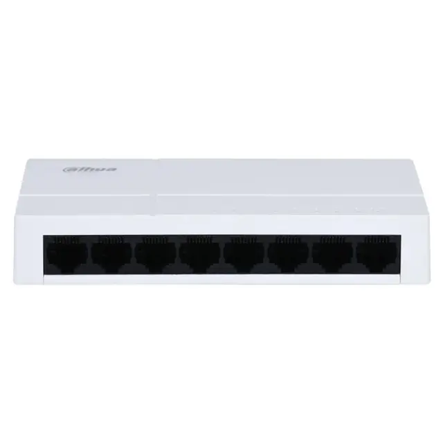 8-Port Unmanaged Gigabit Switch 10/100/1000, σε λευκό χρώμα.