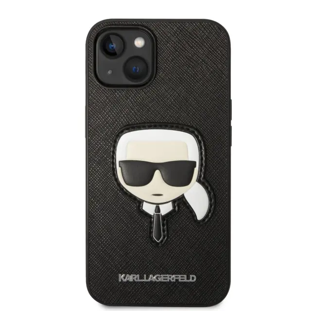 Karl Lagerfeld PU Saffiano Karl Head Case for iPhone 14 Plus Black 2