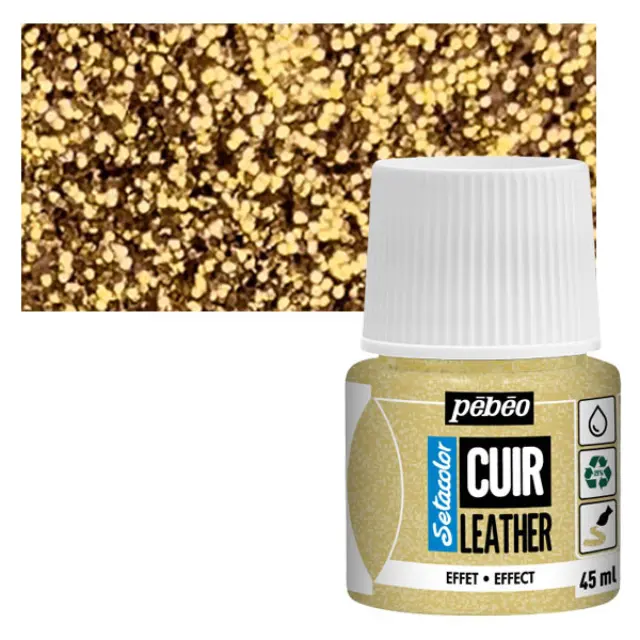 Pebeo Χρώμα Δέρματος Setacolor Leather - 37 Glitter Gold - 45ml