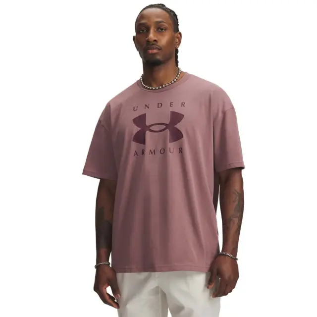 Under Armour Men's Heavyweight Oversized Branded Shortsleeve T-Shirt Καφέ 1389146-651 (Under Armour)