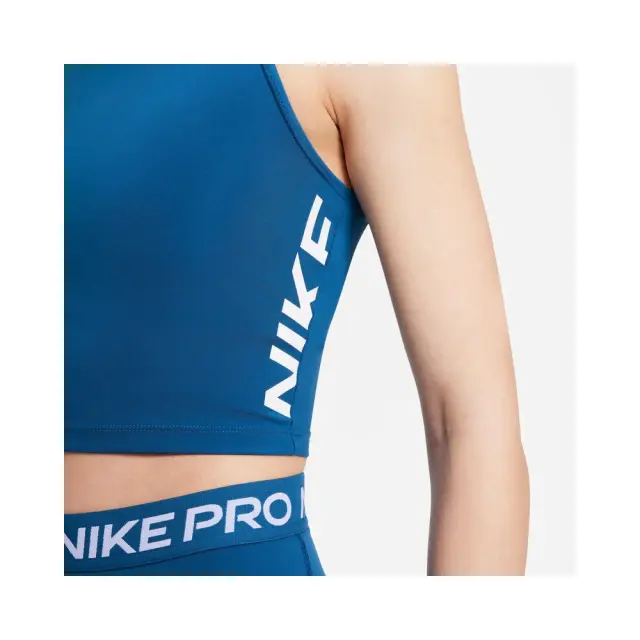 Nike Pro Dri-FIT Cropped Tank (DD6426-476) - Μπλέ - L 3
