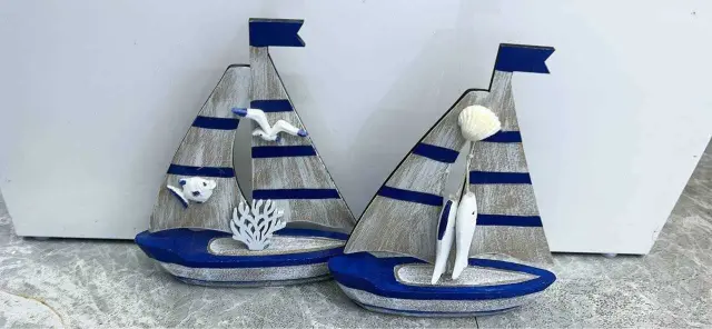 Διακοσμητικό Souvenir Καραβάκι - Σετ 2 τεμάχια - L2026-28AB - 125560 2