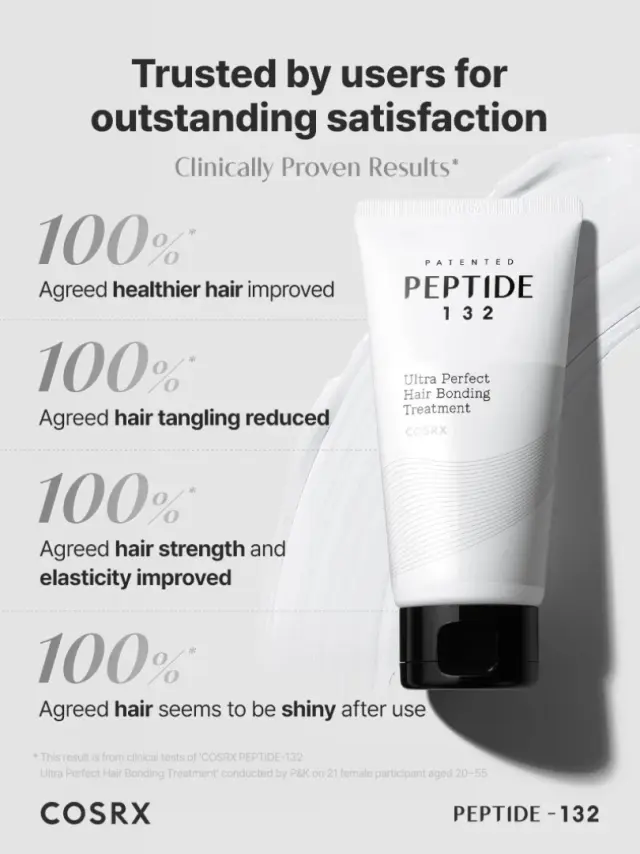 Cosrx Peptide 132 Ultra Perfect Hair Bonding Treatment, Αναγεννητική Μαλακτική Κρέμα Μαλλιών Εντατικής Αναδόμησης & Λάμψης 120ml 3