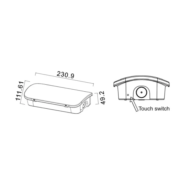 Aca Light LED ΦΩΤΙΣΤΙΚΟ ΑΣΦΑΛΕΙΑΣ ΣΥΝΕΧΟΥΣ ΚΑΙ ΜΗ ΜΕ ΚΟΥΜΠΙ ΔΟΚΙΜΗΣ 230V AC 6000K 150LM IP65 4.5W/1.1W EP 3HRS 2
