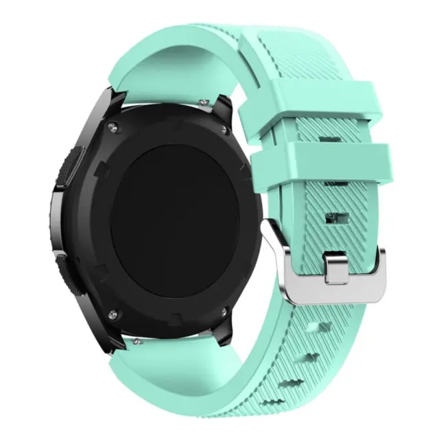 Silicone Band For Samsung Gear S3 46mm/ Pace/ Stratos/ Watch GT/ GT2 / GTR /Versa / Magic 2 Cyan (Fits all 22") OEM