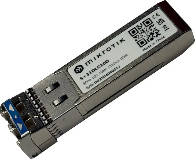 MikroTik 10G SFP+ optical module S+31DLC10D, SM, 10km, 1310nm
