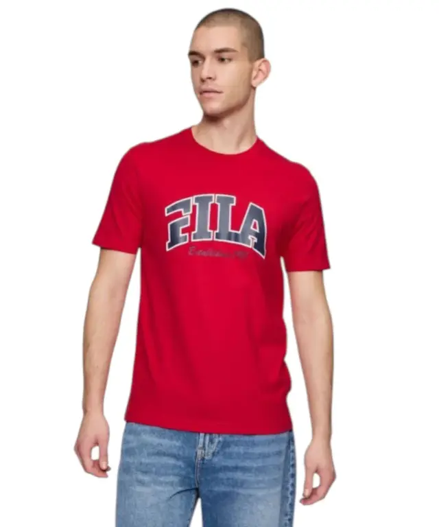 Fila - Ανδρικό T-shirt Lanaken Regular Fit FAM0882-30002 Κόκκινο - S