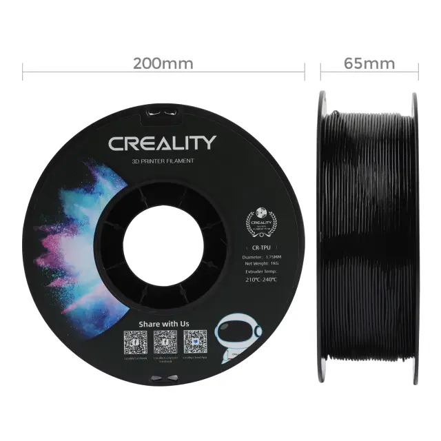 Creality3D CR TPU 1.75mm Μαύρο - Black 1kg (3301040040) 2