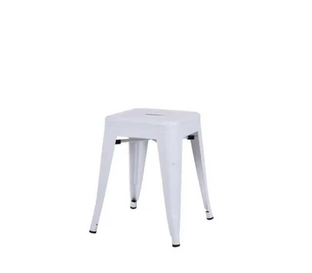 Σκαμπώ RELIX Μέταλλο Άσπρο 39x39 H.45cm