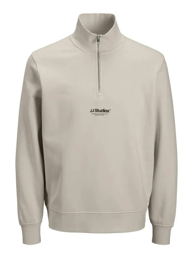 JJESOHO SWEAT QUARTER ZIP HN NOOS Moonbeam