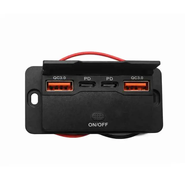 Rchang Φορτιστής Αυτοκινήτου 4 Θύρες USB QC3.0 & PD με Διακόπτη On Off – Car USB Charger QC3.0 & PD with On Off Switch 0111802 2