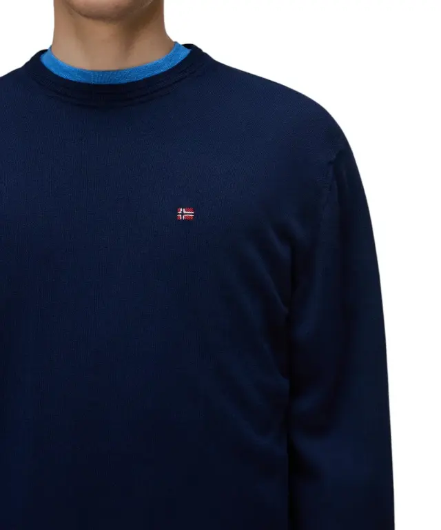 Napapijri - Ανδρικό Πουλόβερ Decatur 2.0 Relaxed Fit NP0A4G5W-176 Μπλε Σκούρο - XL 3