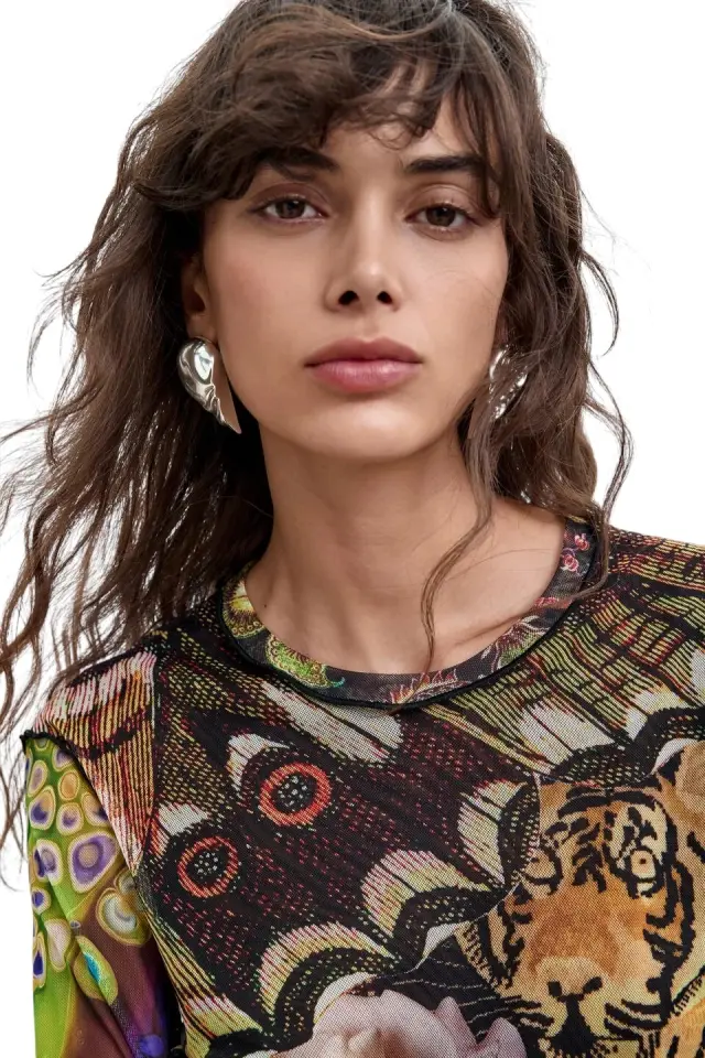 Desigual - Γυναικεία Μακρυμάνικη Μπλούζα Lion M.C. Lacroix 26WWTK06-9019 Πολύχρωμο 3