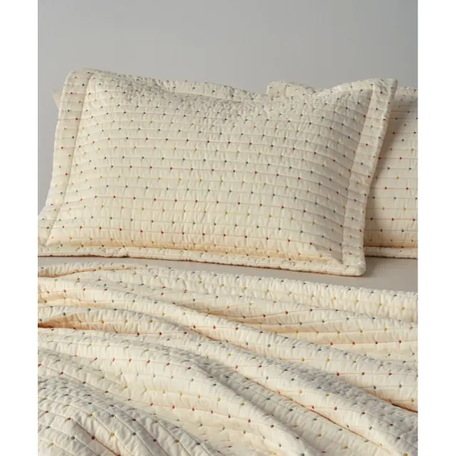 Σετ Κουβερλί Ημίδιπλο 2 Τεμαχίων Kentia Cristofer 6 Cream-Green-Orange-Yellow 180x240 2