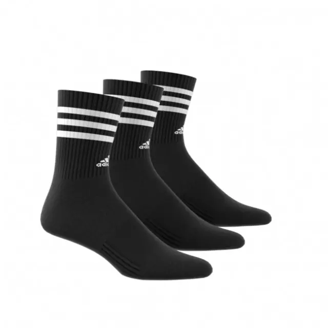 adidas Sportswear Adult 3Stripes Sportswear Cushioned Crew 3 Pair Socks Μαύρο IC1321 (adidas Sportswear) - Small 3