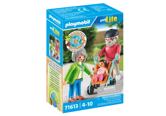 Playmobil - Grandparents with Baby (71613) - Toys