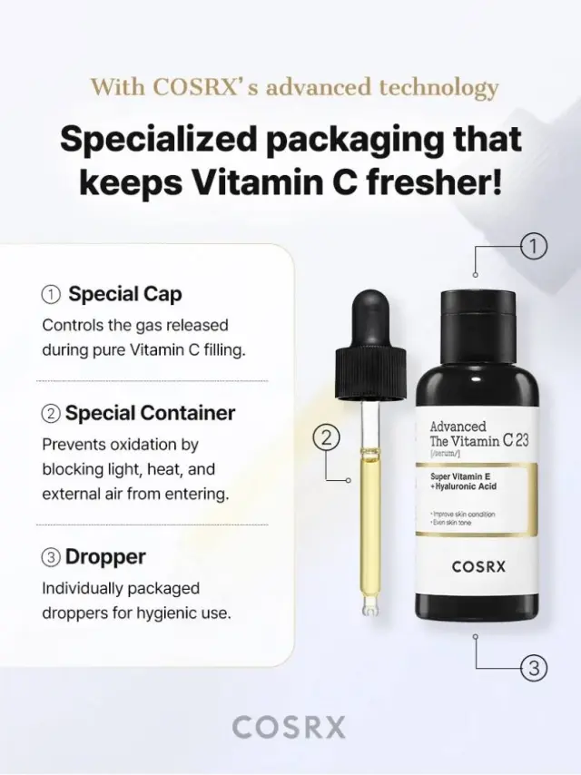 Cosrx The Vitamin C 23 Ενυδατικό & Αντιγηραντικό Serum Προσώπου με Βιταμίνη C & Βιταμίνη E για Αποτοξίνωση & Λάμψη 20ml 3