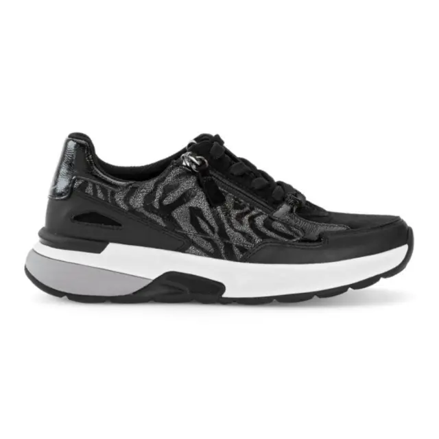 Gabor Sneakers Γυναικείο Δέρμα-Δέρμα Nubuck Μαύρο GAB/56848 37-schwarz - 36