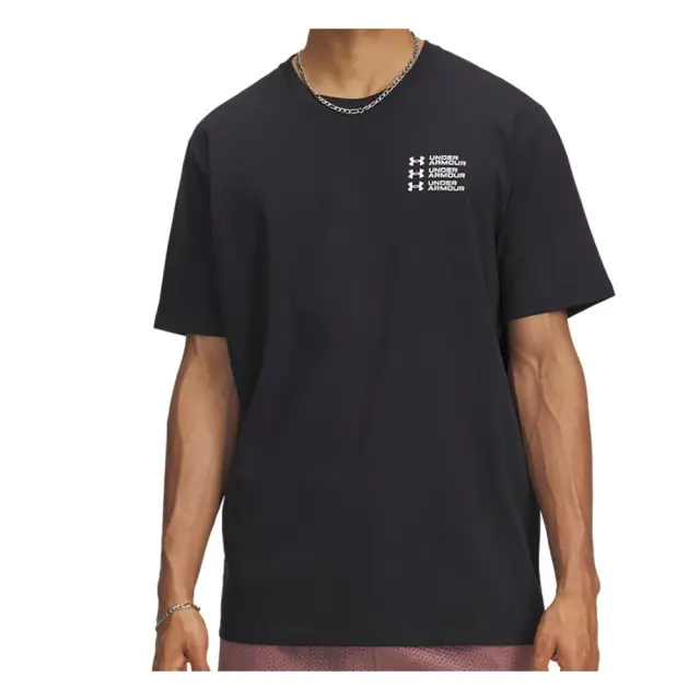 Under Armour Triple Stack Logo T-Shirt (6004173-001) - Μαύρο 3