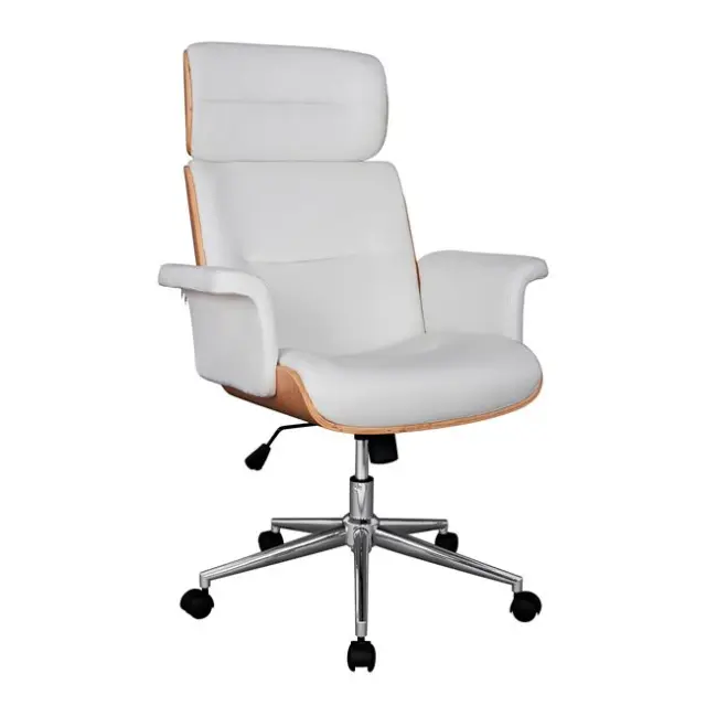 Καρέκλα γραφείου διευθυντική Superior Pro SONAMA-λευκό PU 74x74x116 εκ.