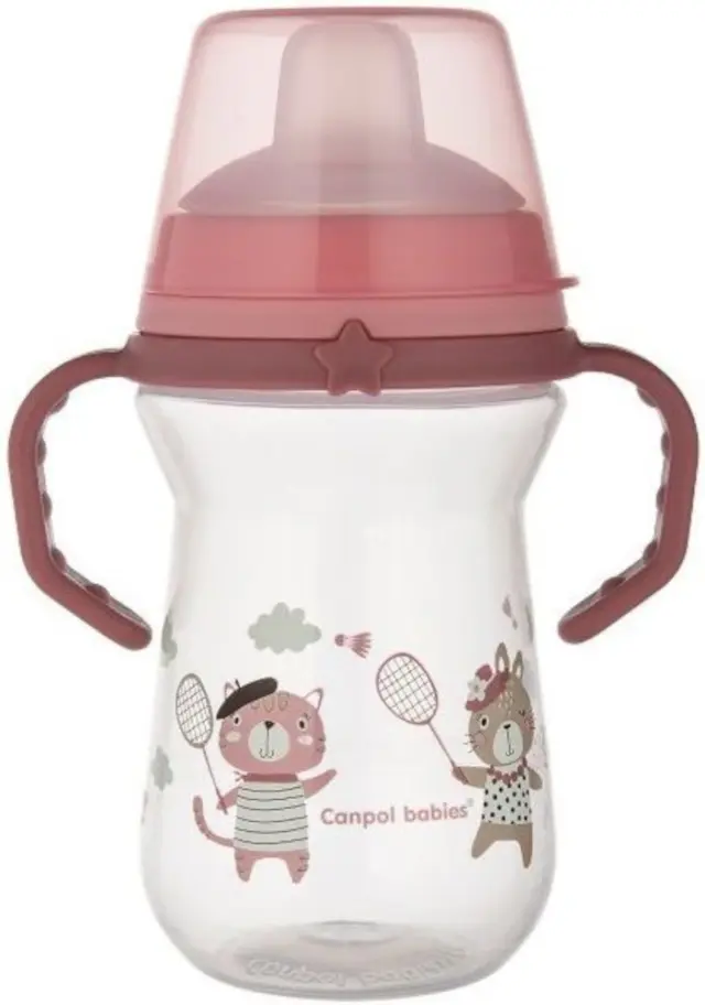 Ποτηράκι με Στόμιο Σιλικόνης 250ml FirstCup Bonjour Paris Pink 56/613