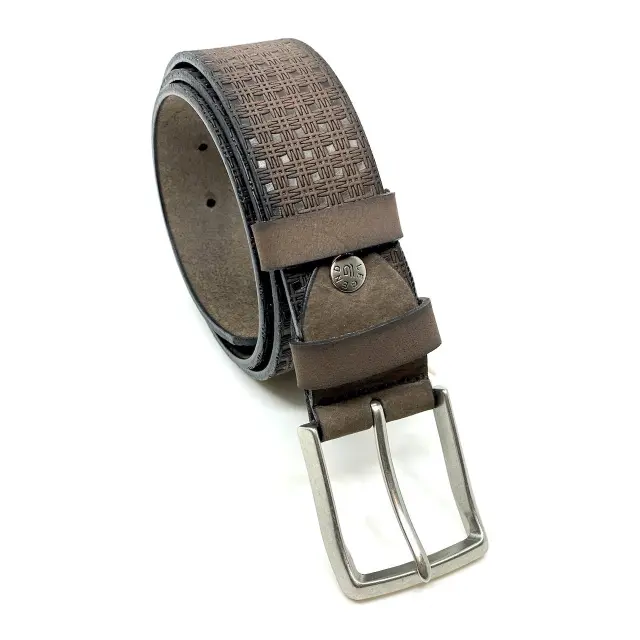 Καφέ Δερμάτινη Ζώνη Full Grain 3,5 cm