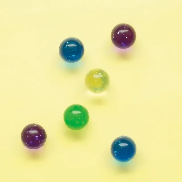 Μπαλάκια Clear Glitter / 6 τεμ