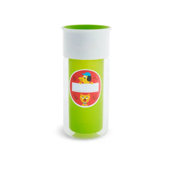Munchkin Miracle 360° Insulated Sticker Sippy Cup Κύπελλο (18m+) 266ml - Πράσινο