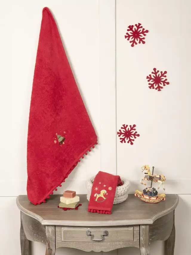 Πετσέτες Σετ 2 Τεμ Παιδικές 30x50-70x140 Nima Happy Christmas 100% βαμβακερό