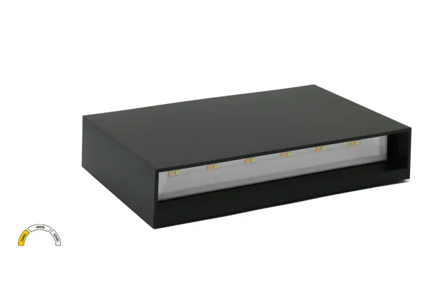 LED ΦΩΤΙΣΤΙΚΟ PC ΟΡΘΟΓΩΝΙΟ ΔΙΠΛΗΣ ΚΑΤΕΥΘΥΝΣ.12W CCT IP65 ΓΡΑΦΙΤΗ