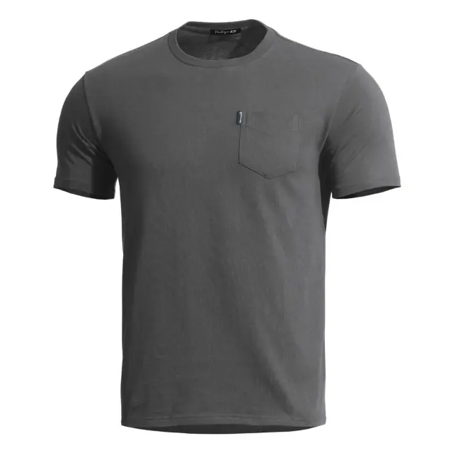 Pentagon Ageron T-Shirt with Pocket -Μπλουζάκι με Τσέπη για Τακτική-Καθημερινή Χρήση - 08WG-Wolf Grey-Γκρί Ανοιχτό