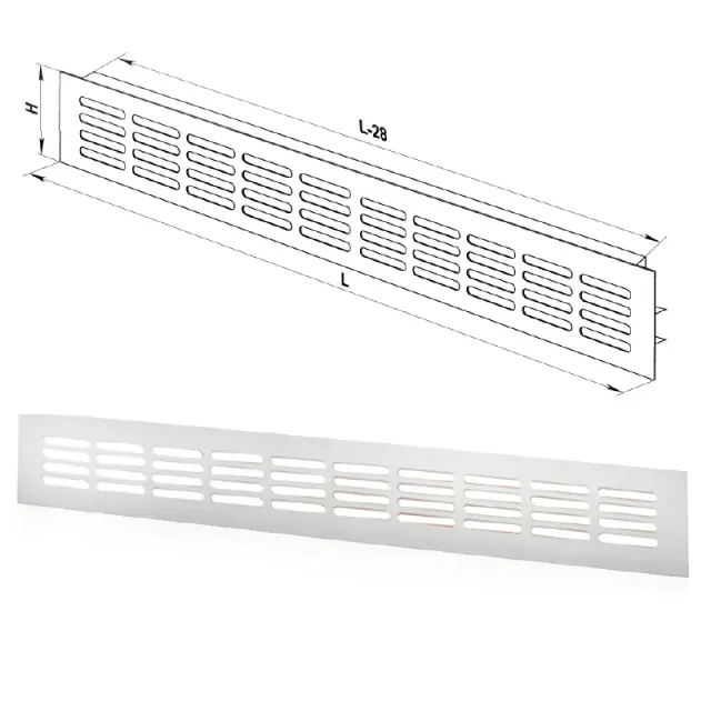 Καπάκι Εξαερισμού Αλουμίνιο 100x480mm 2