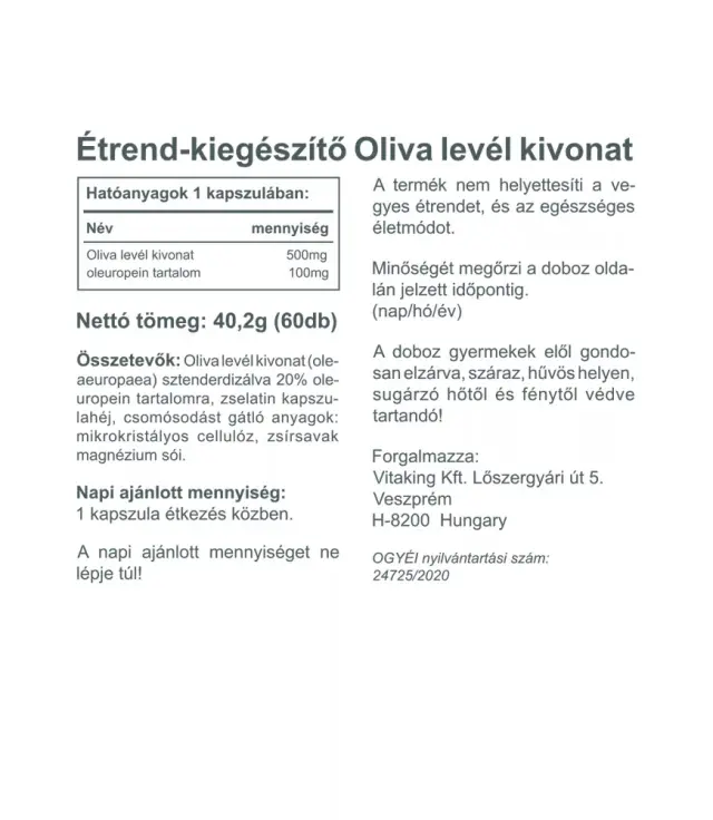 Vitaking Olive leaf Extract 500 mg 2