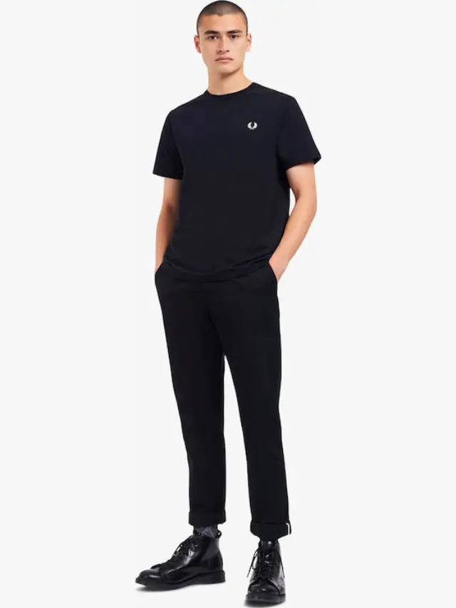 Fred Perry Crew Neck T-Shirt Μαύρο Black 2