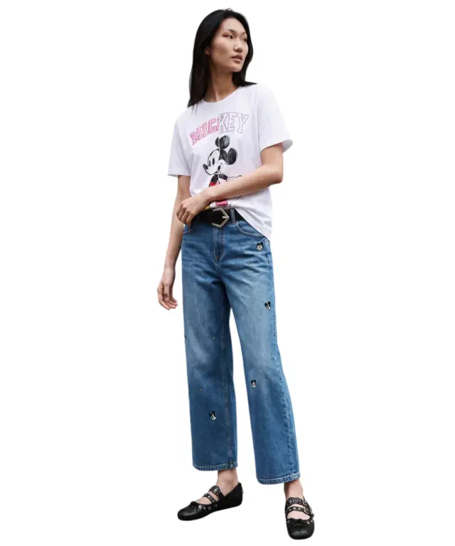 Desigual - Γυναικείο Τζιν Παντελόνι Mickeymini 26WWDD09-5007 Μπλε 2