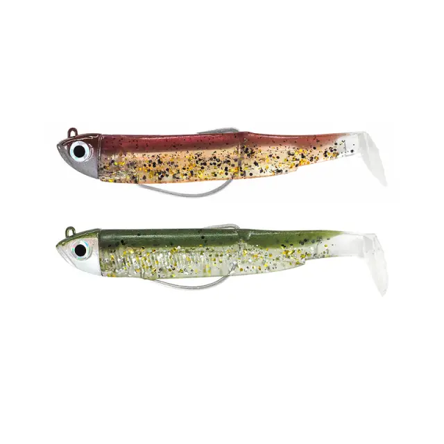 Σιλικονούχο Fiiish Black Minnow No1 Combo BM904 Double Combo Shore - 3gr Wine Glitter + Kaki Paillete