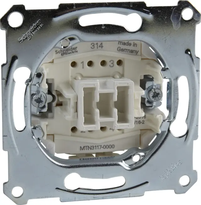 Intermediate switch insert 1 pole, flush-mounted, 10 AX, AC 250 V, screwl. term.