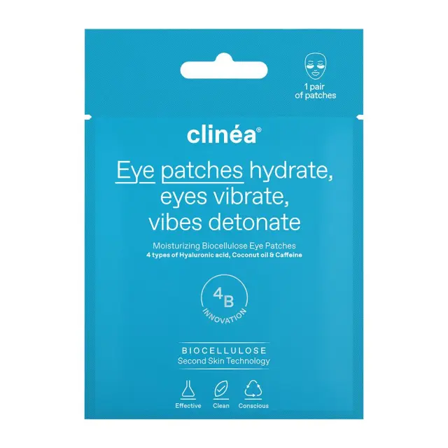 Clinéa Hydrate, Eyes Vibrate Ενυδατικά Patches Ματιών Βιοκυτταρίνης για Μαύρους Κύκλους 1 ζεύγος