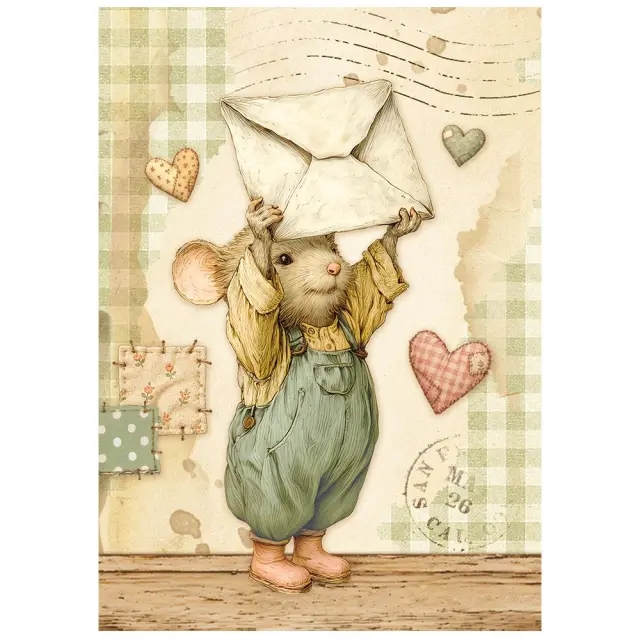 Σετ 8 ριζόχαρτα ντεκουπάζ Stamperia 10.5×14.8cm, Cozy Family 2