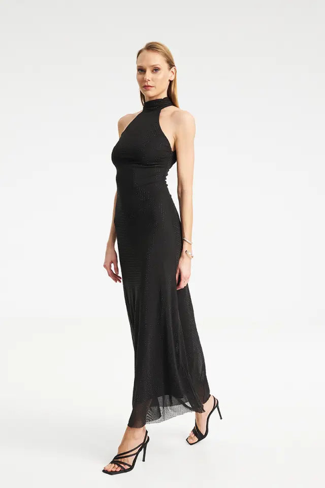 Maxi Φόρεμα με Strass ELENI DRESS - XS 3