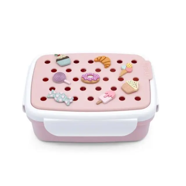Melii Bento Φαγητοδοχείο Με Charms 0.88Lt Ροζ MEL27620