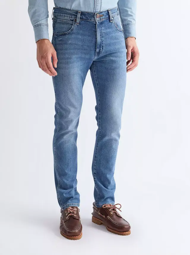 Wrangler Ανδρικό LARSTON 812 NEW FAVORITE Τζιν Παντελόνι – Light Blue - 30W 32L