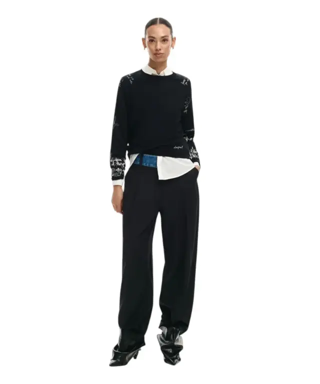 Desigual - Γυναικεία Μπλούζα Marquette 26SWJF10-2000 Μαύρο - XS 3
