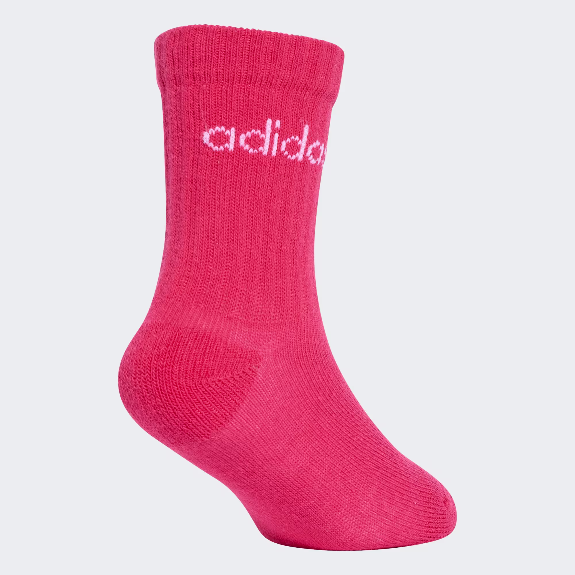 adidas Sportswear Infant's Linear 3 Pair Crew Socks Άσπρο - Ροζ KQ9236 (adidas Sportswear) - XXSmall 2