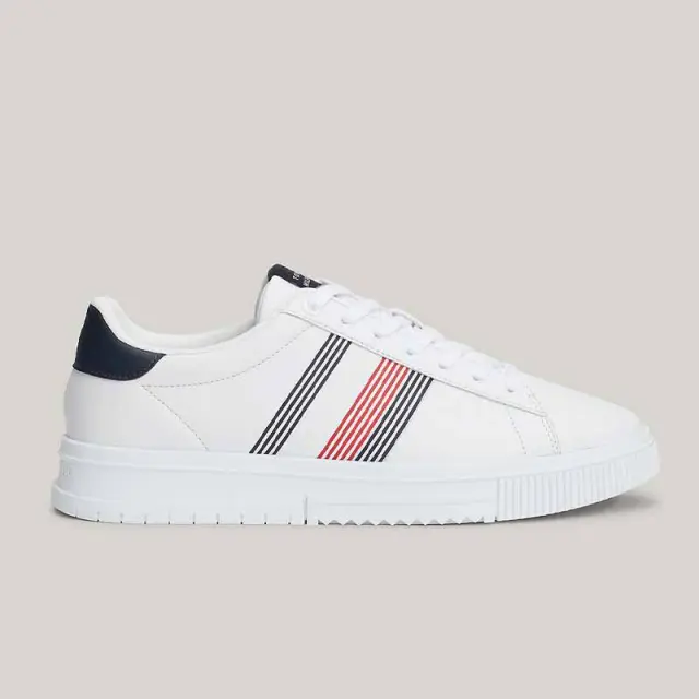 Tommy Hilfiger – Ανδρικά Sneakers Supercup Lth Seasonal FM0FM05129-YBS Λευκό - 46