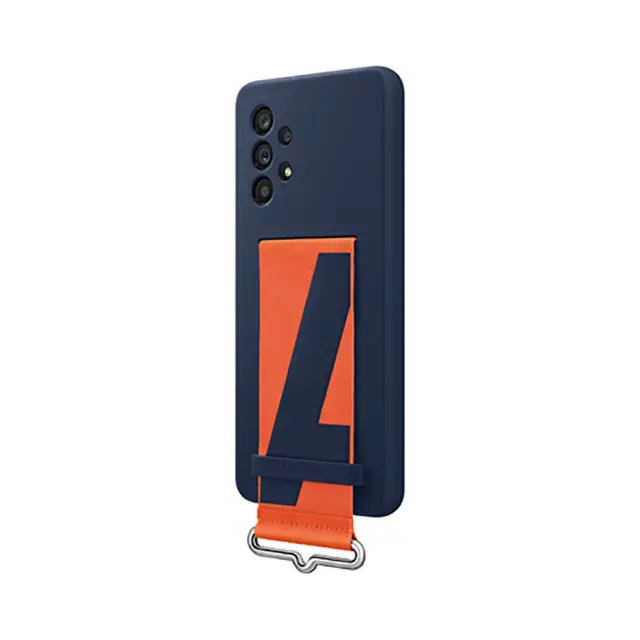Θήκη Σιλικόνης Με Λουράκι Samsung EF-GA536 Silicone Strap Cover Για Galaxy A53 5G Navy 3