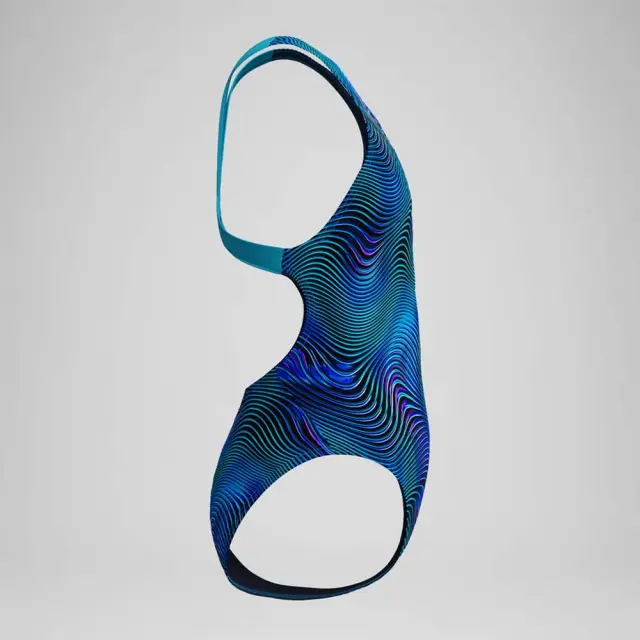 Speedo Girl's Print Leaderback Swimsuit Μπλε 812377002 (Speedo) 3