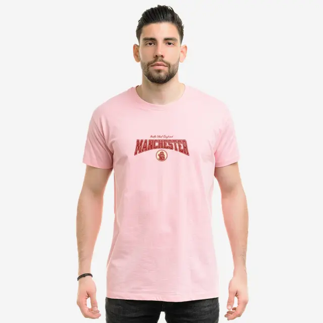 T-shirt Noshame® Ρόζ με τύπωμα Manchester - 122562 - XXL
