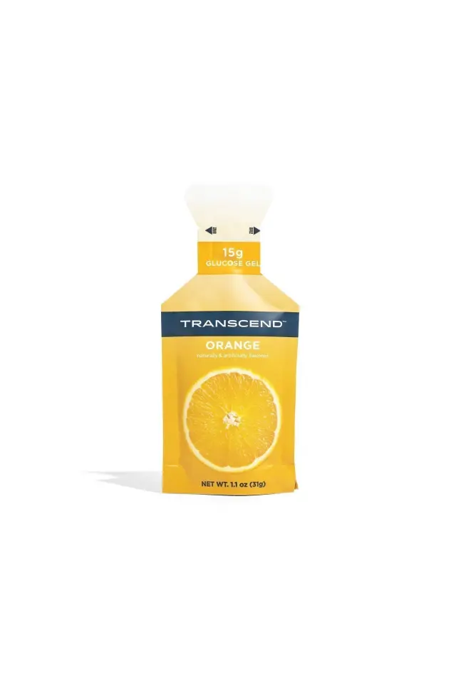 Transcend Glucose Gel Ζελέ Γλυκόζης 15g με Γεύση Πορτοκάλι 31g, 1τμχ